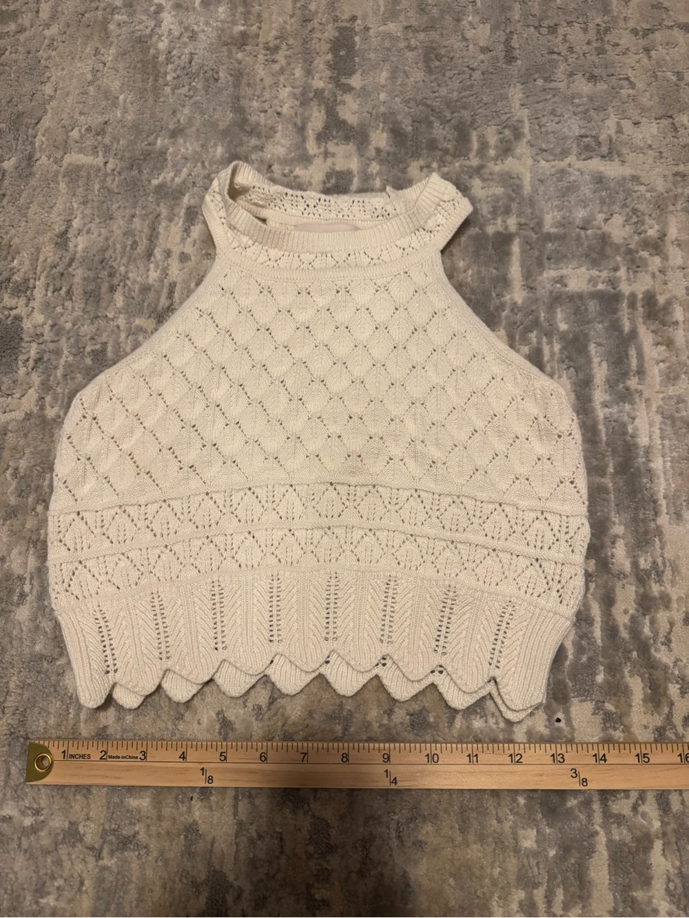 Cream Knit Halter Sweater Tank - Women's Sweater